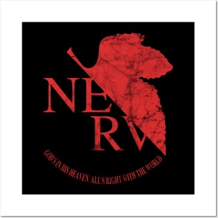 Neon Genesis Evangelion -  Vintage Nerv Posters and Art